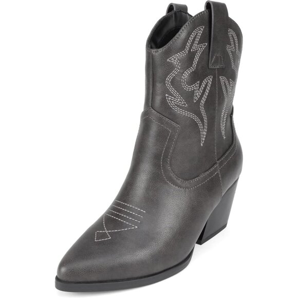 Blazing Ankle Boot Women Black Pointe Toe Low Heel - Picture 2 of 6